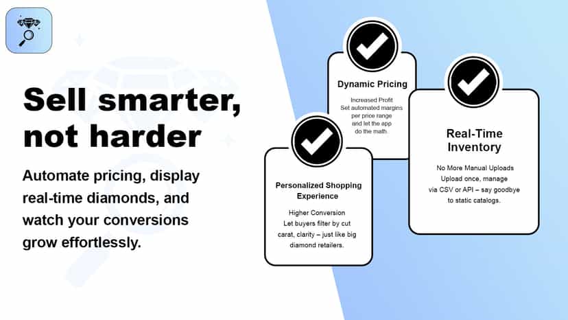 Sell jewelry smart way, customize it with diamond selection
