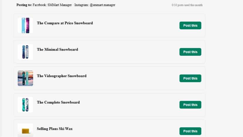Post a single product in 2 clicks