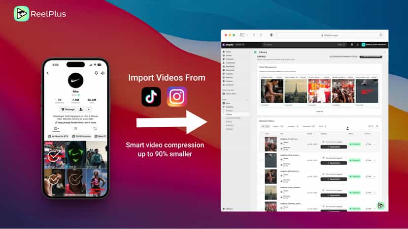 ReelPlus app upload page