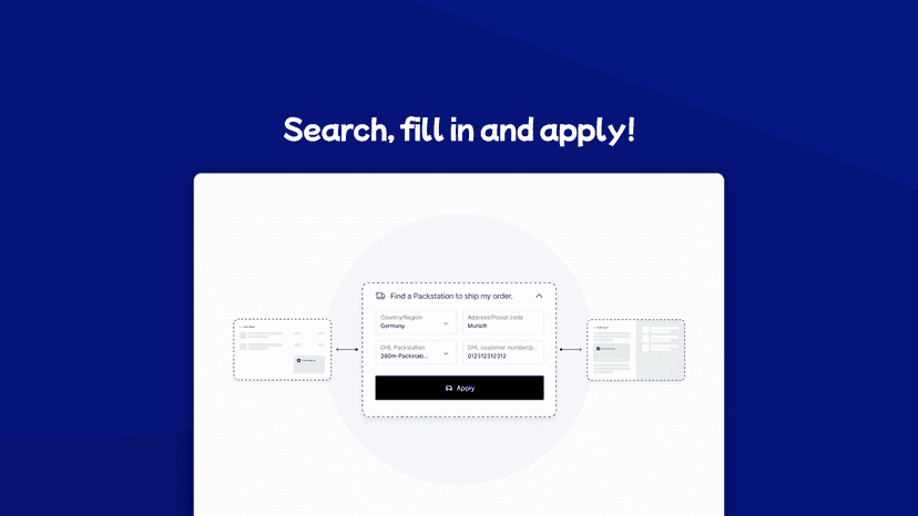 Screenshot of app in action