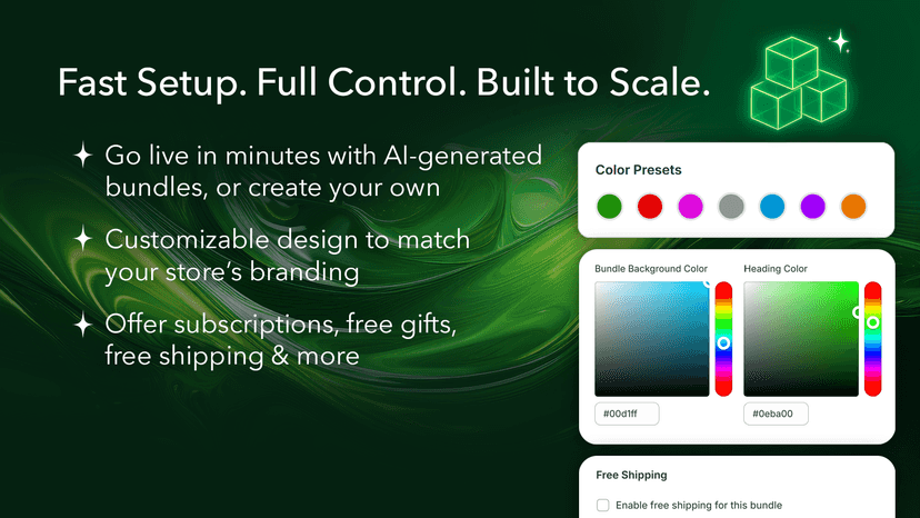 Customize bundle colors to match your branding