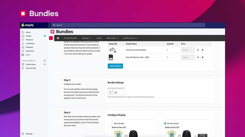 Creating product bundles are a breeze