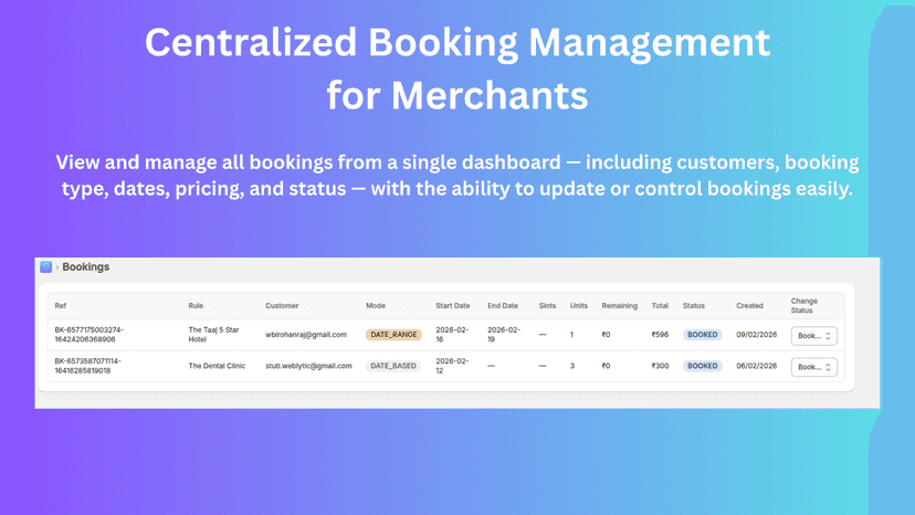 booking calendar