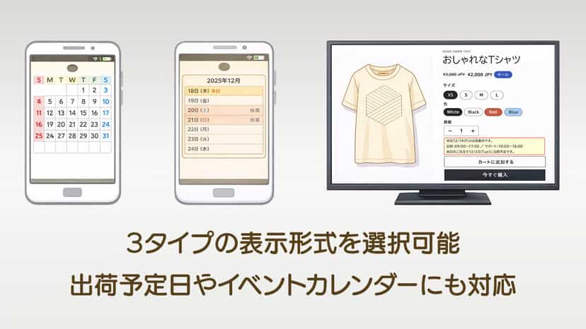 スマートフォンを前提にリスト形式やテキスト形式での表示が可能!商品ページでの訴求でコンバージョンも改善!