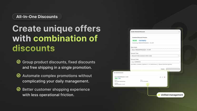 Interface showing combined discount stacking