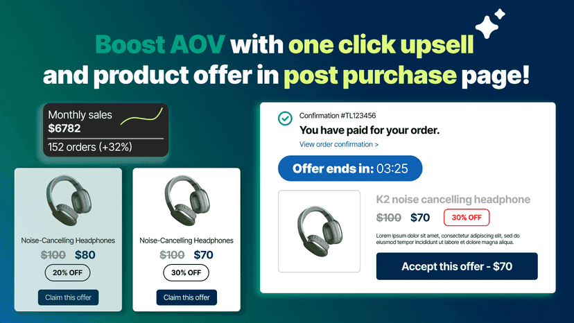 Boost AOV with one click upsell