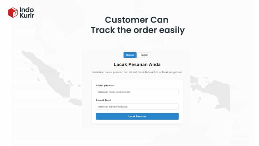 Tracking page - customer