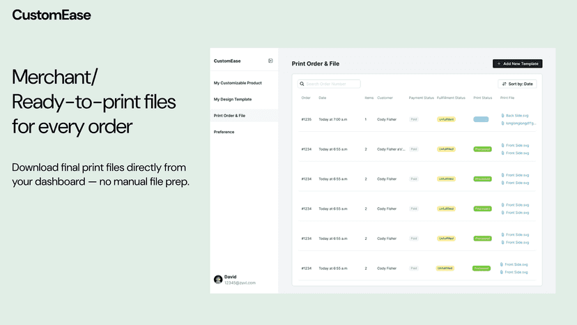 Ready-to-print files for every order