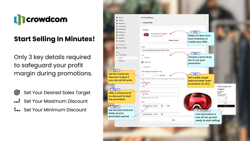 Easy to setup in minutes and start selling.