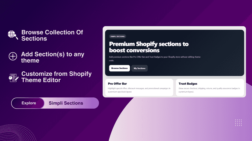 Premium section library to upgrade any store instantly