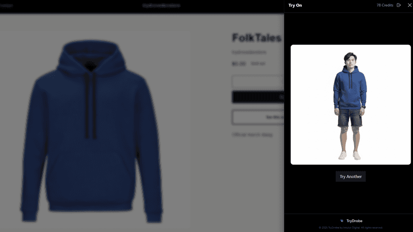 Shoppers can see what your apparel looks like on them