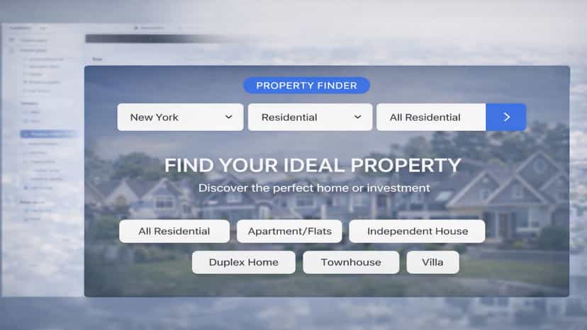 Multi-level real estate property filter dropdown