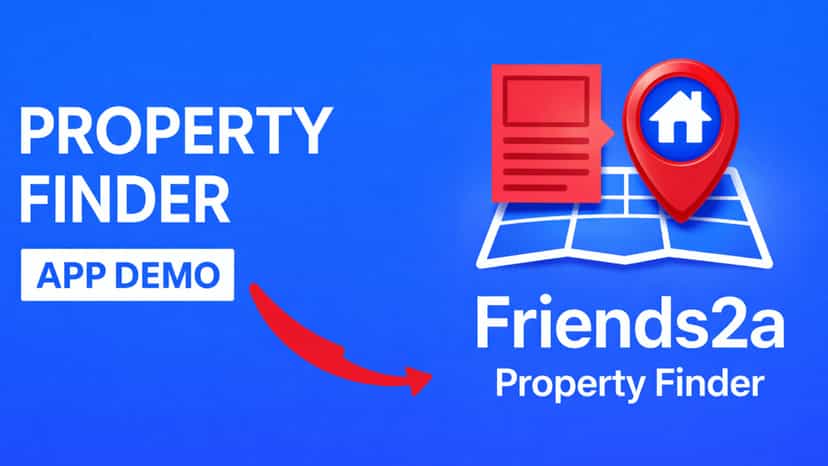 Property finder app with location search filters