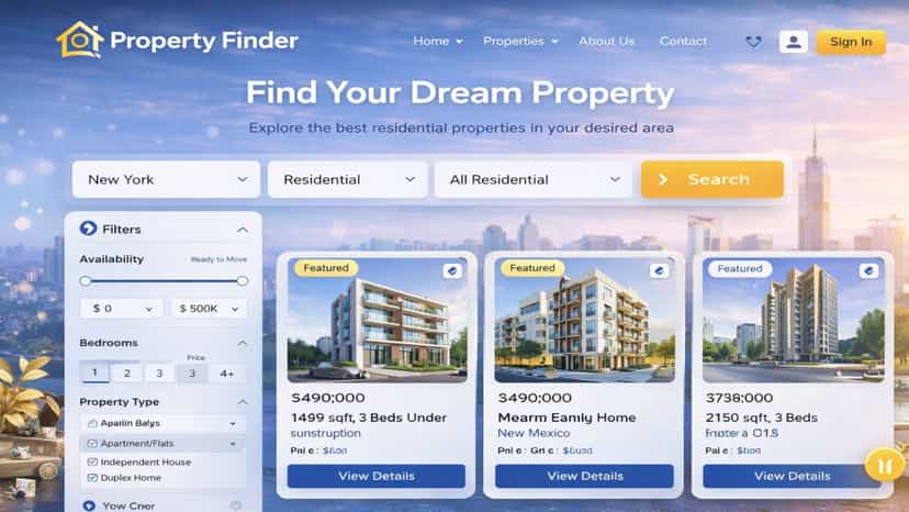 Shopify property search by type and category