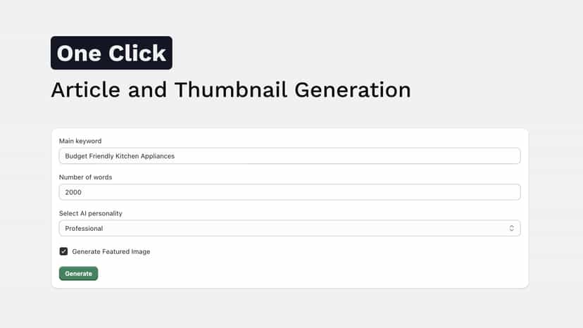 One click single article