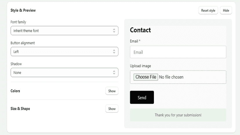 File Upload Form Builder Preview