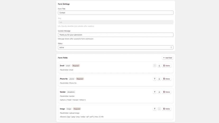 File Upload Form Builder Preview