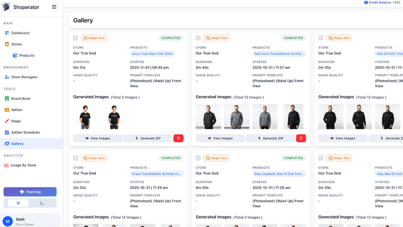 gallery of generated Ads