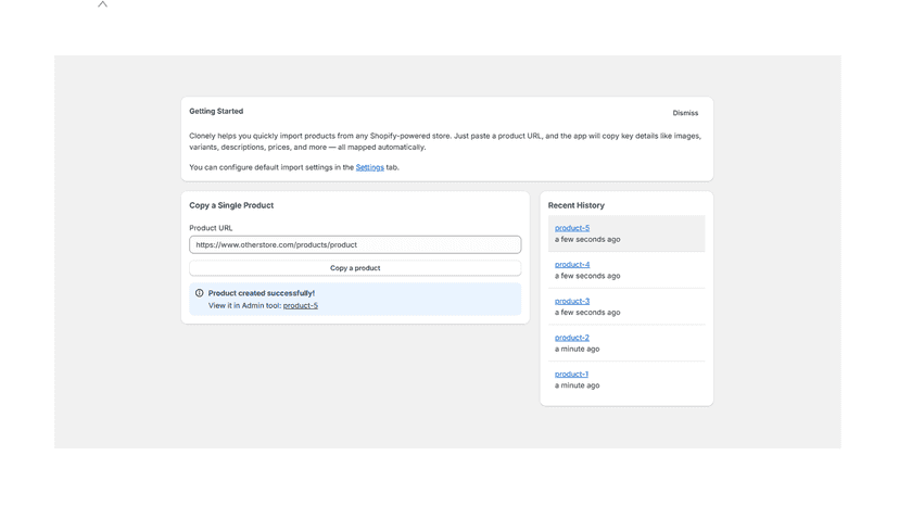clonely screenshot - copy product feature