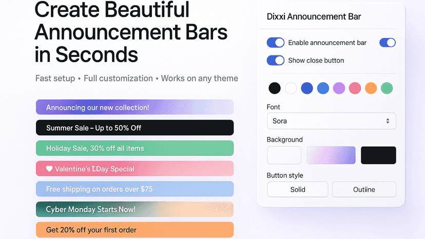 Shopify Announcment bar