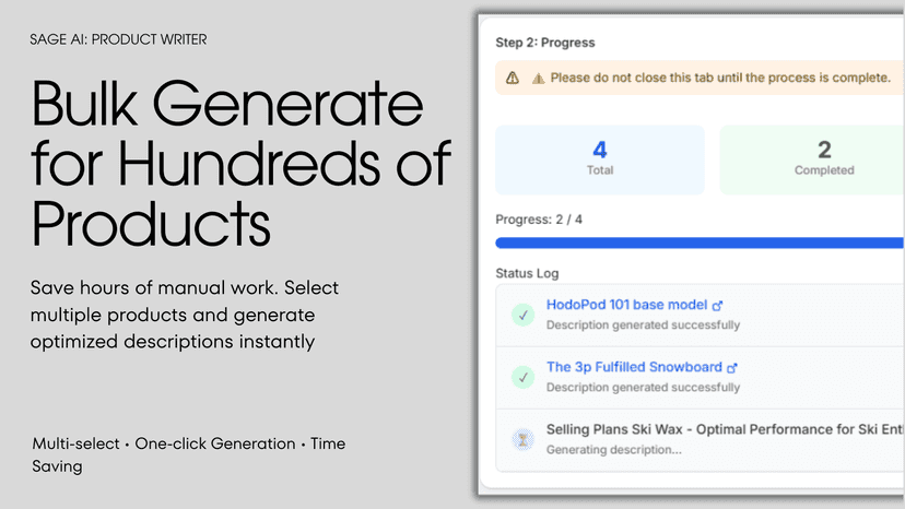 Bulk Generate Descriptions in One Click