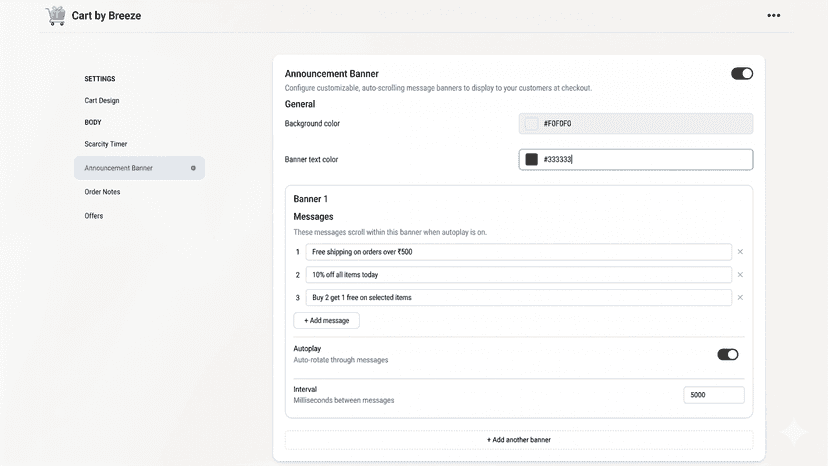 banner dashboard