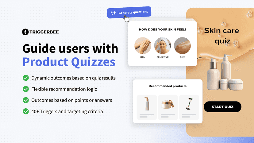 Triggerbee product quiz example