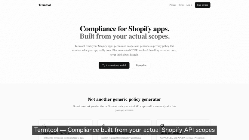 home page