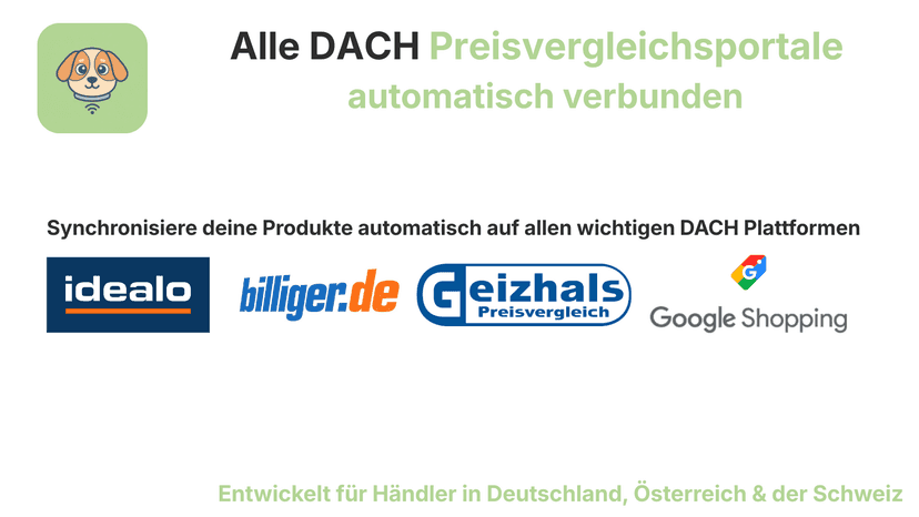 Alle Dach Preisvergleichsplattformen automatisch verbunden