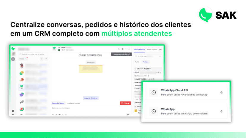 CRM com múltiplos atendentes
