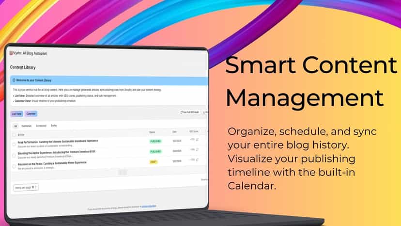 Organize, schedule, and sync your entire blog history