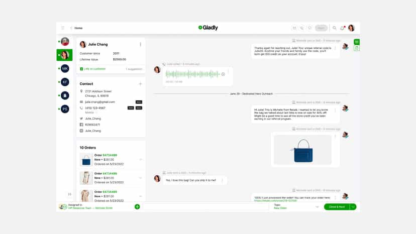 Full Customer View with a Single Conversation Timeline