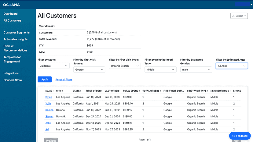 Flexible customer segmentation