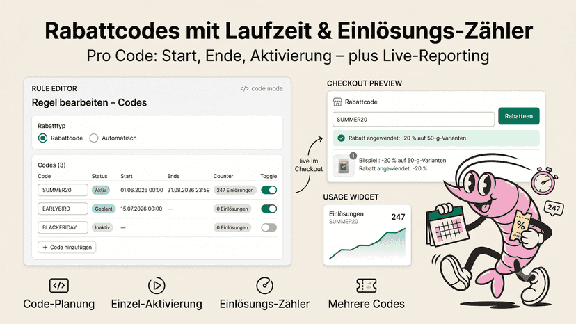 Shopify-Checkout: Rabatt nur auf die 50-g-Variante (-1,93 €)