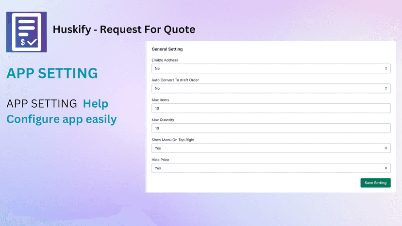 App Setting