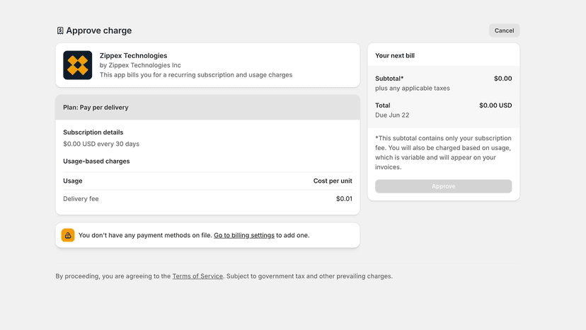 approve billing