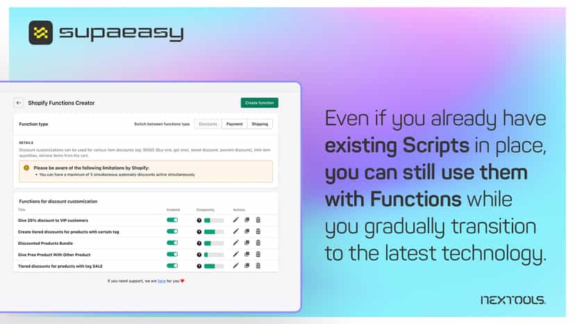 Supaeasy: Shopify Functions Generator & Migrator