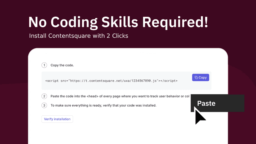 Schematic image of copy/pasting the Hotjar code