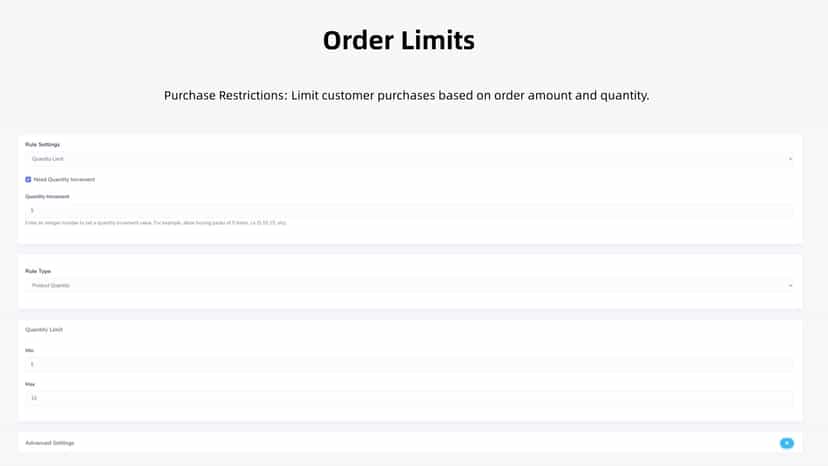 Order Limits