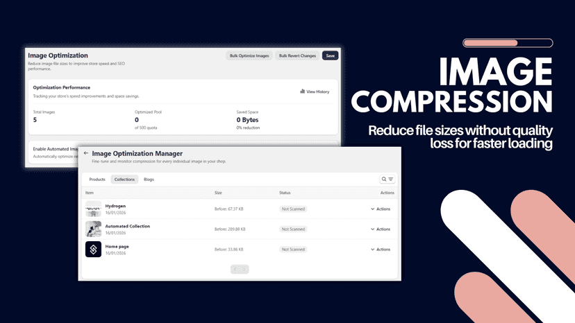 Image Optimization Manager page