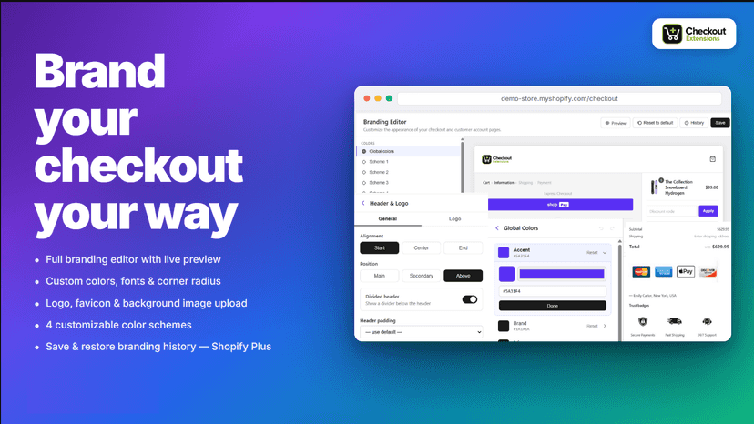 Brand your checkout your way