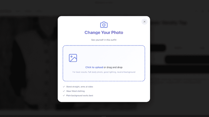 Customers can easily upload their photos for try on
