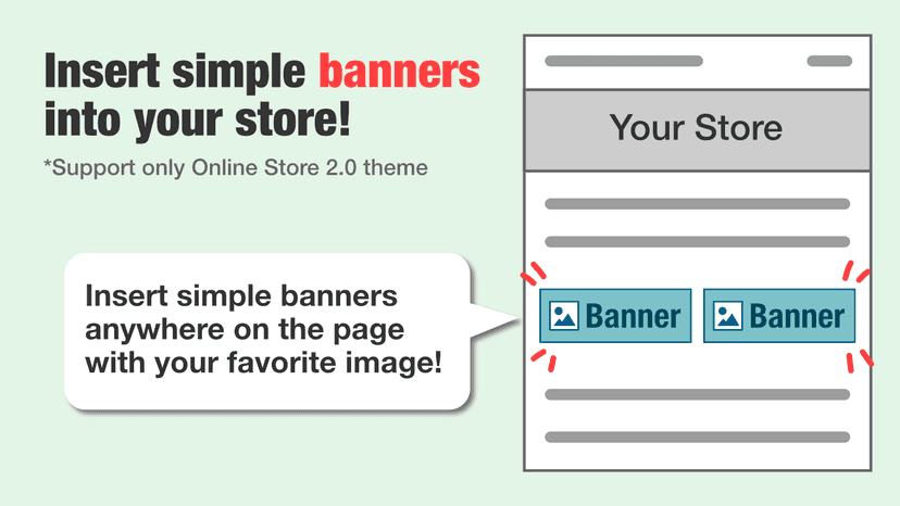 insert simple banners into your store