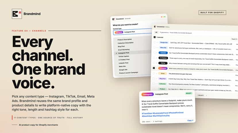 Every channel. One brand voice.