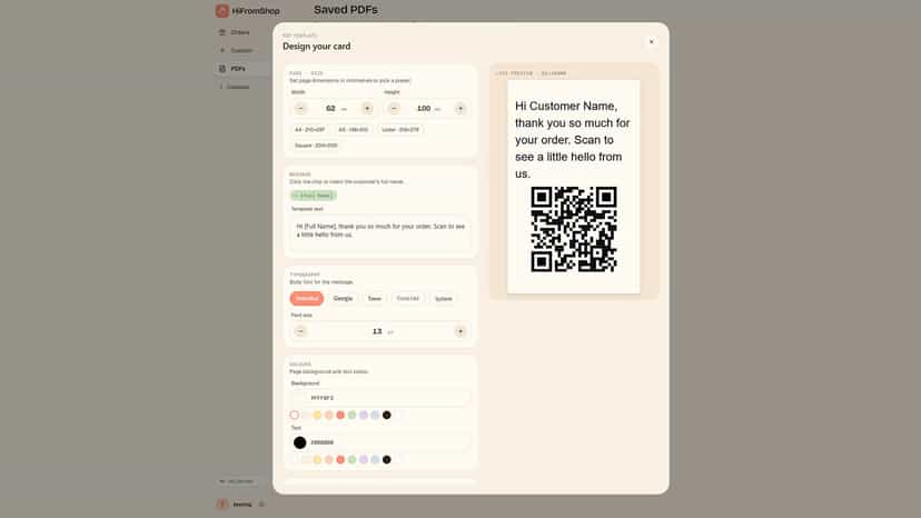Custom PDF builder
