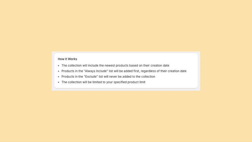 Set your collection parameters