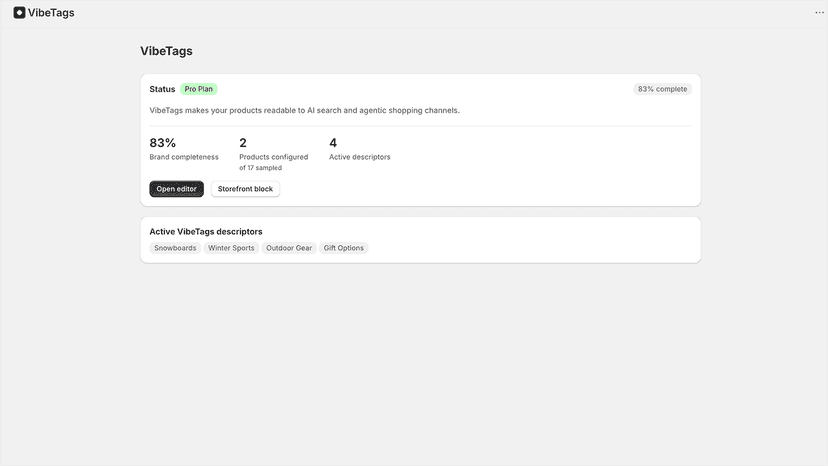 VibeTags Dashboard
