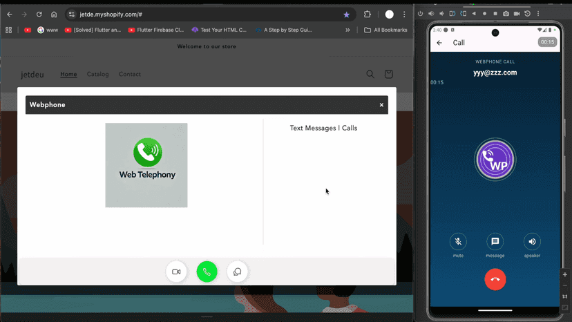 Receive audio calls directly from your online store