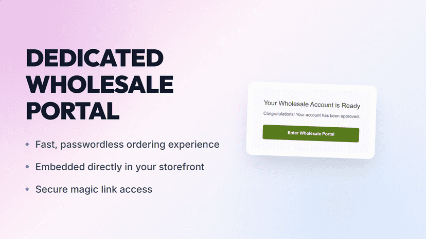 Dedicated Wholesale Portal
