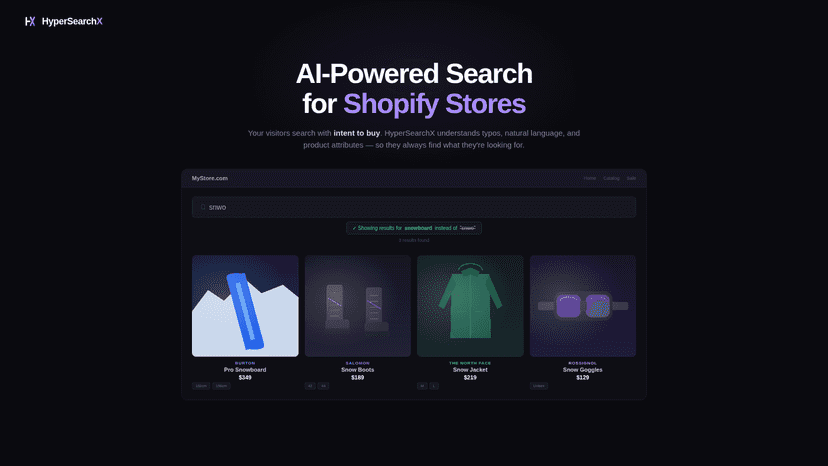 AI-powered search bar for Shopify stores